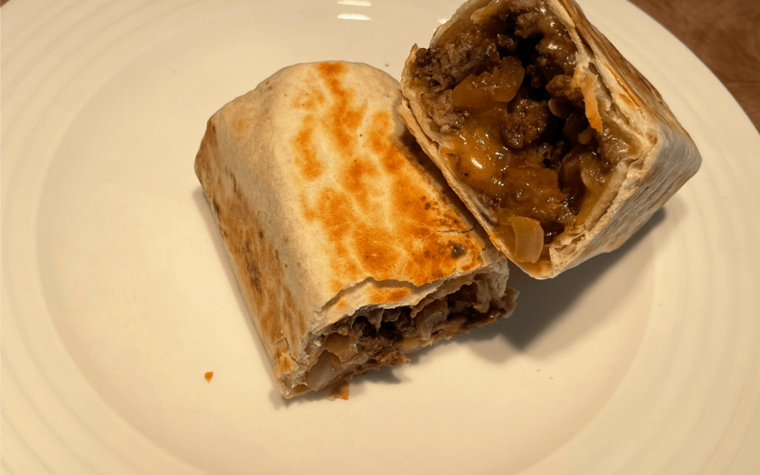 Easy Baked Beef Burrito简易墨西哥烤牛肉卷